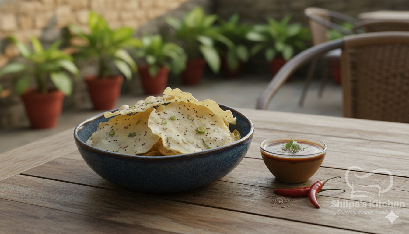 Homemade Papad Pauva - Gujarati snack from Shilpa Kitchen Surat